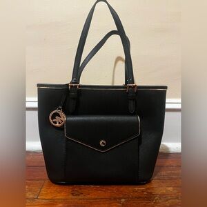 Michael Kors Black Tote with Gold Details